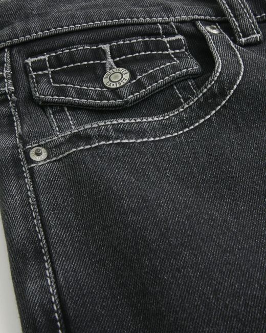 Hollister Blue Black Baggy Bootcut Jeans for men