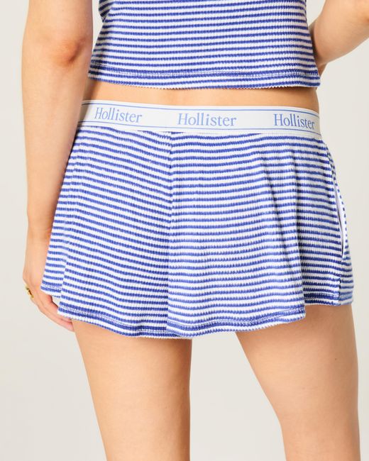 Hollister Blue Always Cozy Logo Waist Boxer Shorts