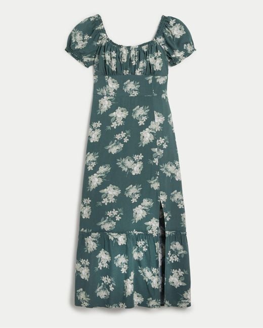 Hollister Green On Or Off The Shoulder Midi Dress