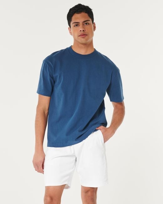 Hollister White Just Like Knit Relaxed Above-the-knee Denim Jogger Shorts for men