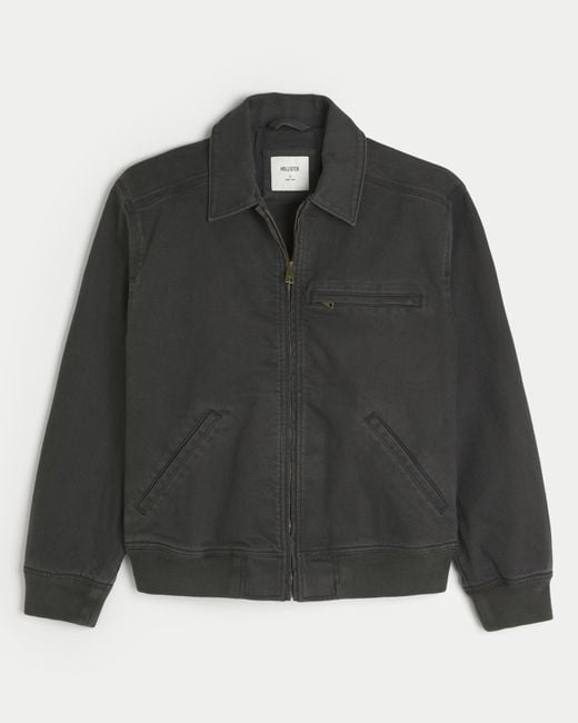 Hollister black zip hoodie deals