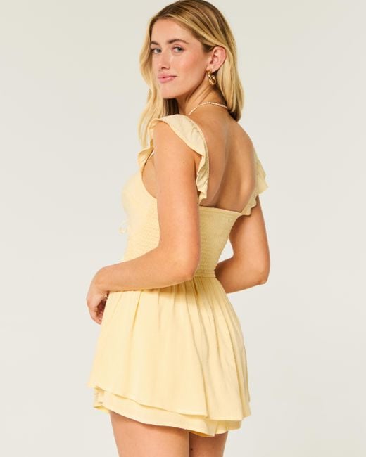 Hollister Yellow Einteiler mit Flatterärmeln