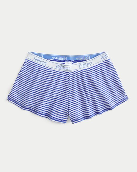 Hollister Blue Always Cozy Logo Waist Boxer Shorts