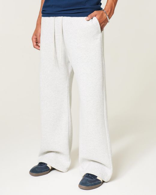 Hollister White Hollister Feel Good Baggy Bootcut Sweatpants for men