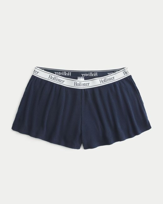 Hollister Blue Always Cozy Logo Waist Boxer Shorts