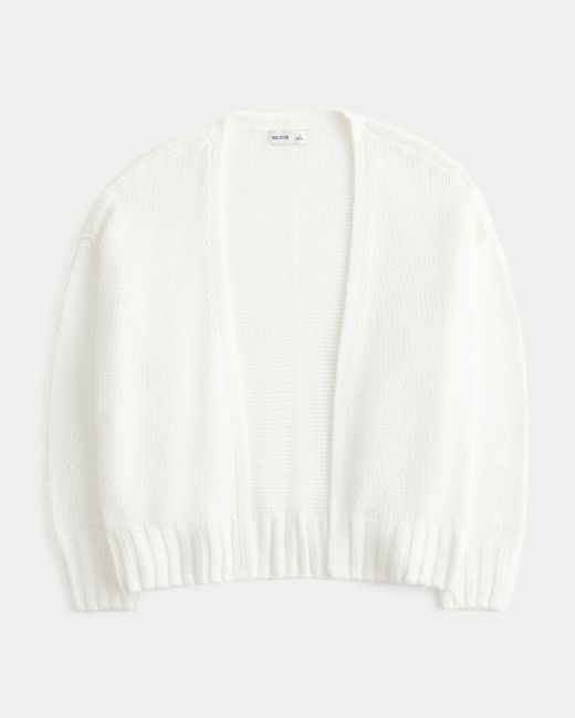 Hollister White Easy No-close Lace Sleeve Cardigan