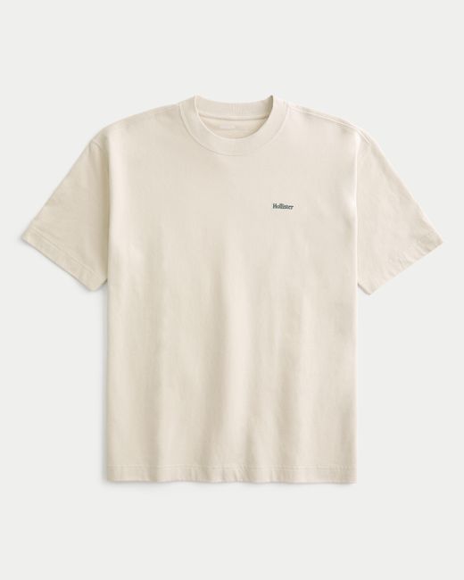 Hollister Natural Boxy Heavyweight Logo Tee for men