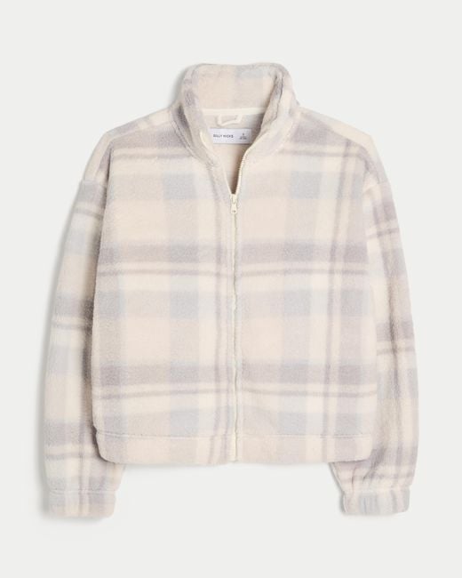Hollister Natural Gilly Hicks Sherpa Zip-up Sweatshirt