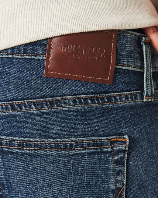 Hollister Bootcut-Jeans in dunkler Waschung in Blue für Herren