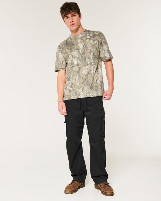 Hollister Black Baggy Workwear Pants for men