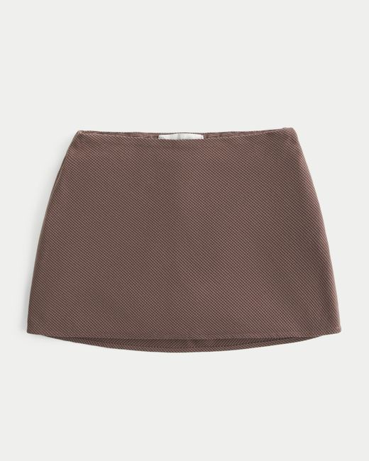 Hollister Brown High-rise A-line Mini Skort