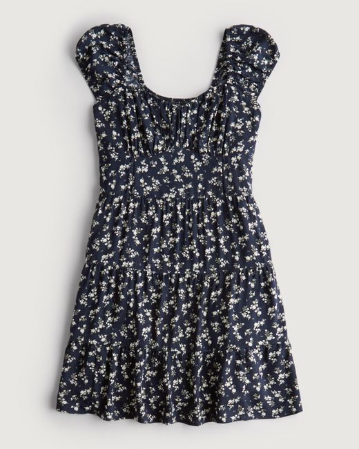 Hollister Black Cap Sleeve Mini Dress