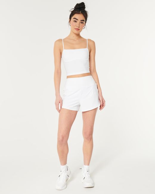 Hollister White Gilly Hicks Active Energize Unterbrust-Tanktop