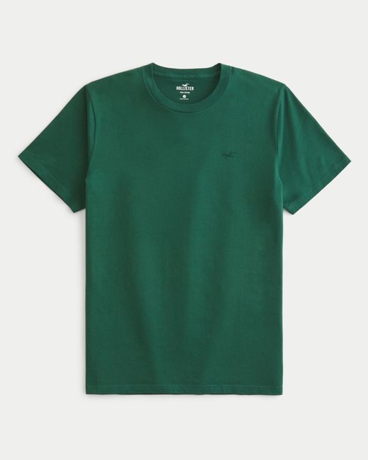 Hollister Green Icon Crew T-shirt for men