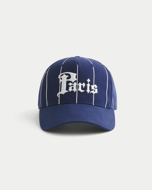 Hollister Blue Paris Graphic Baseball Hat for men
