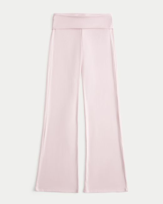 Hollister Pink Cozy Knit Foldover Waist Sleep Pants
