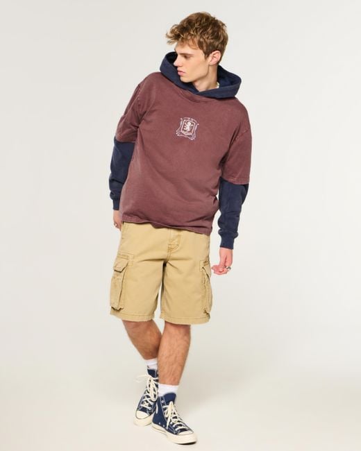 Hollister Red Aston Villa F.c. Graphic Tee for men