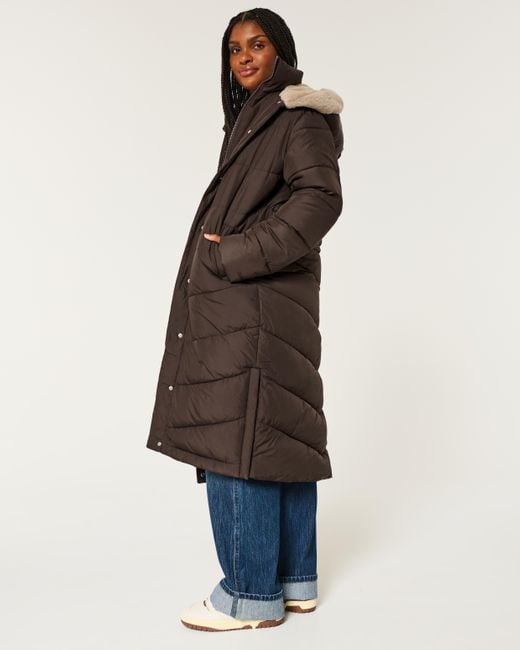 Hollister longline puffer parka discount