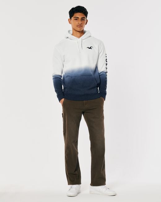 Hollister Ombre Print Logo Graphic Hoodie in Blue for Men Lyst UK