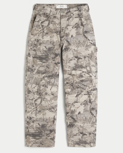 Hollister Gray Camo Skater Baggy Painter Jeans for men
