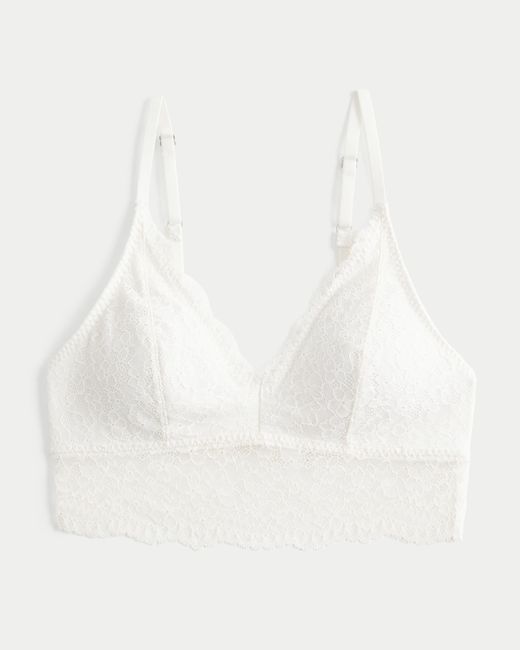 Hollister White Lace Triangle Bralette
