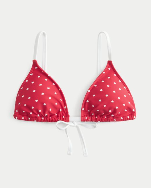 Hollister Red Triangle Bikini Top