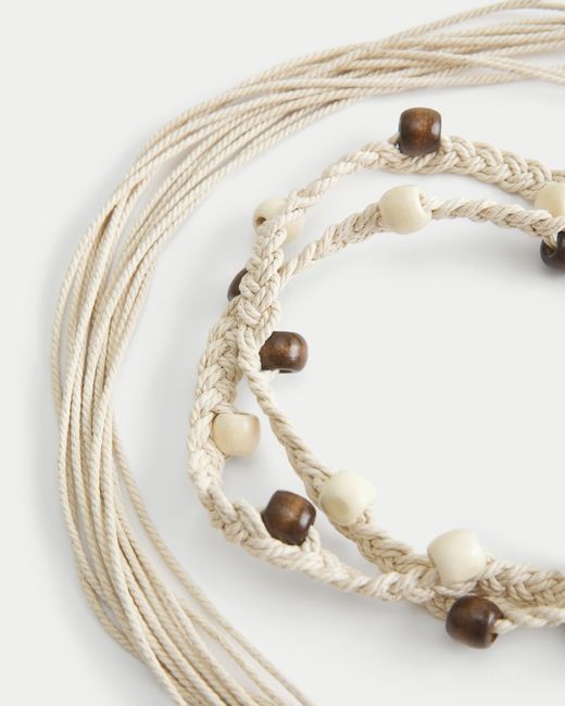 Hollister White Beaded Belt