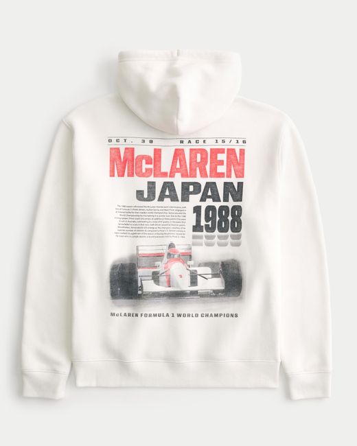 Hollister Hoodie mit McLaren Japan-Grafik in White für Herren