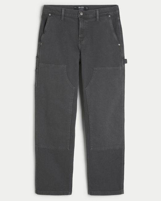 Hollister Gray Loose Carpenter Jeans for men