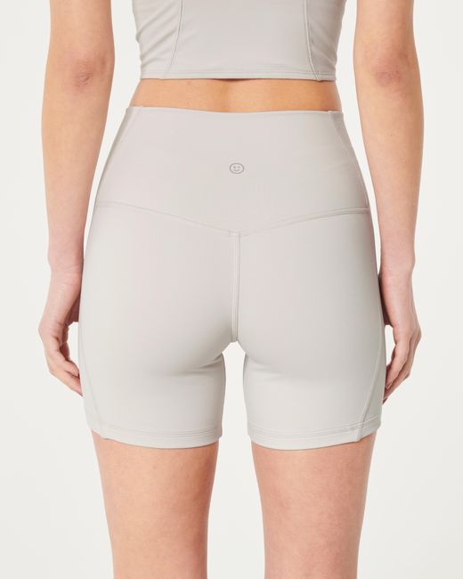 Hollister White Gilly Hicks Active Boost Bike Shorts 5"