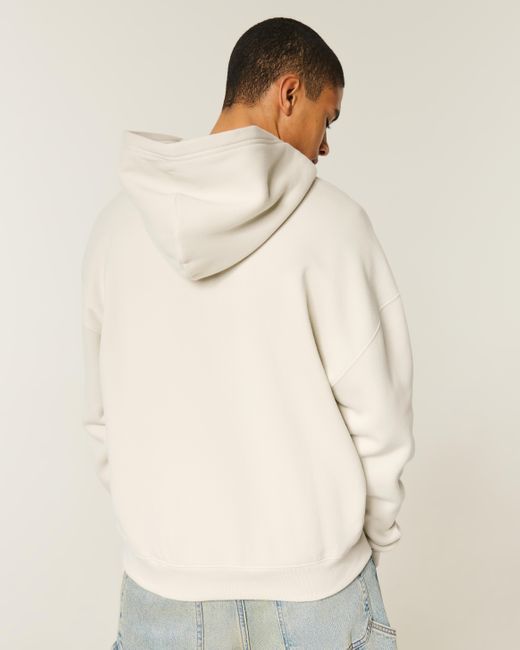 Hollister Natural Hollister Feel Good No Fear Graphic Zip-up Hoodie for men