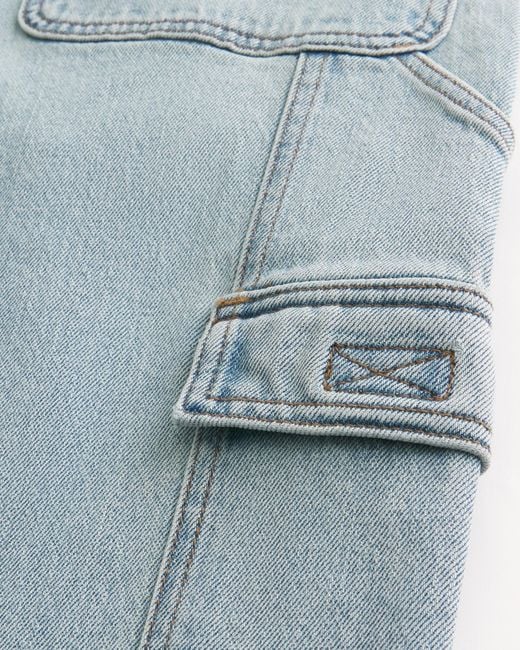 Hollister Blue Light Wash Baggy Painter Jeans for men