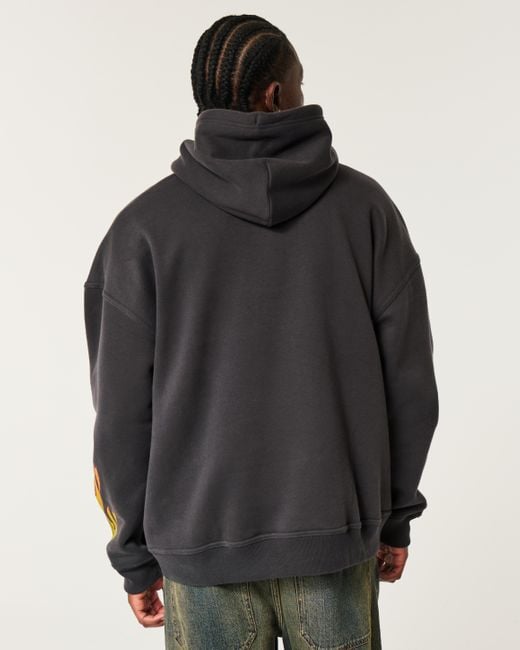 Hollister Black Baggy No Fear Graphic Hoodie for men