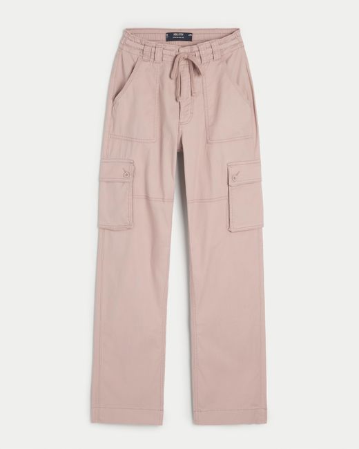 Hollister Pink Ultra High-rise Dad Cargo Pants