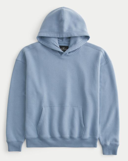 Hollister Blue Boxy Hoodie for men