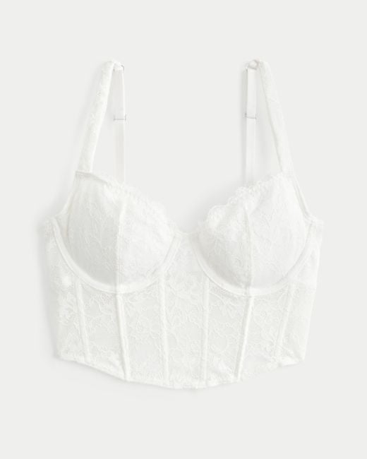 Hollister White Gilly Hicks Lace Bustier
