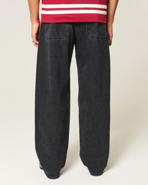 Hollister Blue Washed Black Skater Baggy Jeans for men