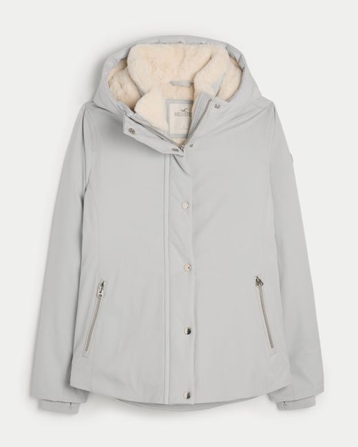 Hollister Gray Cozy-lined All-weather Jacket