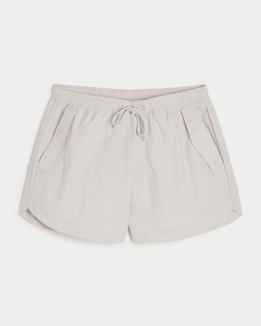 Hollister White Gilly Hicks Active Parachute Shorts