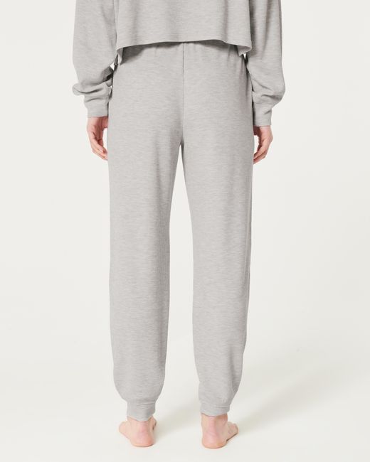 Hollister Gray Gilly Hicks Joggers aus Waffelmuster-Stoff