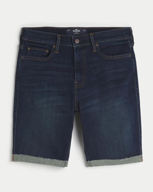 Hollister Slim Jeans-Shorts in dunkler Waschung, 9" in Blue für Herren