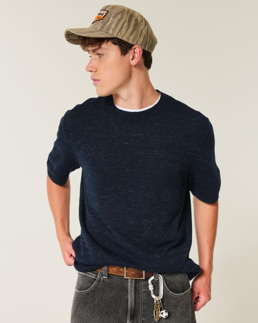 Hollister Blue Crew Sweater T-shirt for men