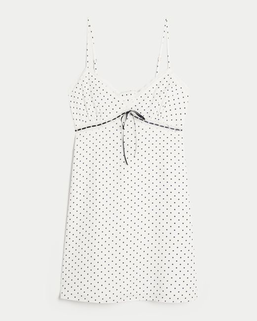 Hollister Natural Lace Detail Slip Mini Dress
