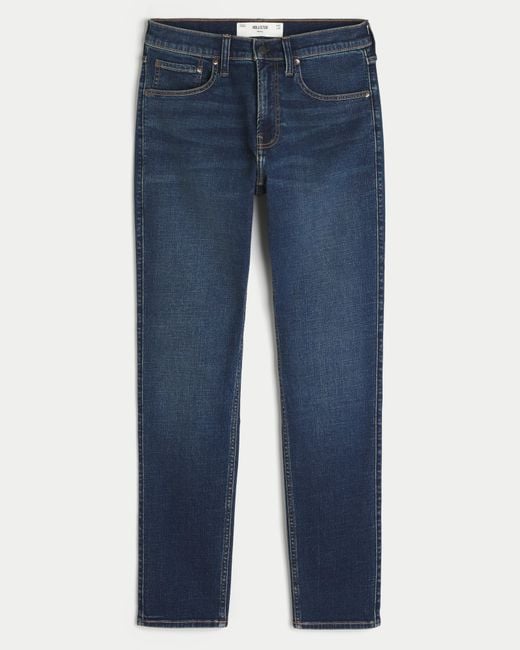 Hollister Blue Dark Wash Skinny Jeans for men