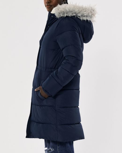 Hollister longline shop puffer parka