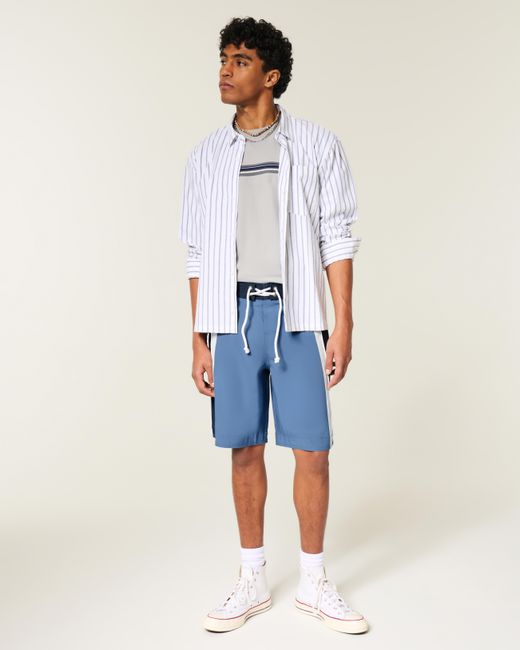 Hollister Blue Swim Boardshorts for men