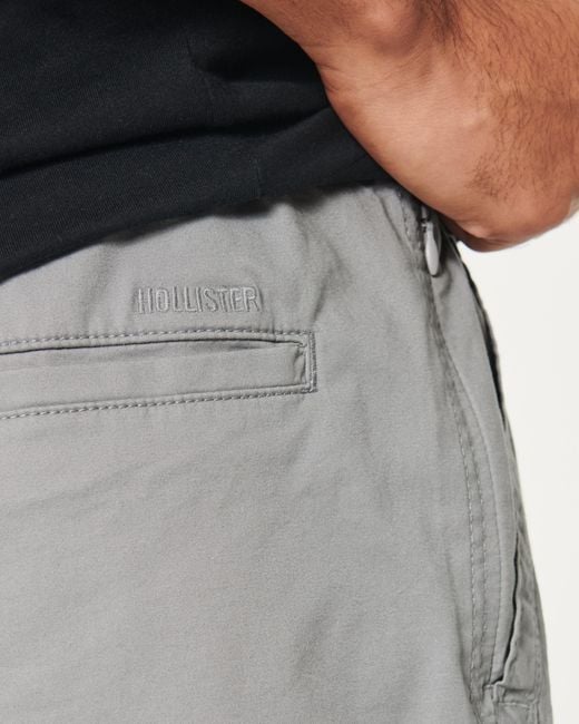 Hollister Pull-On Shorts aus Twill 18 cm in Gray für Herren