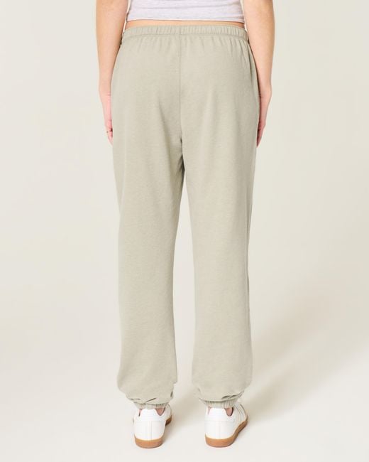 Hollister White Fleece Joggers