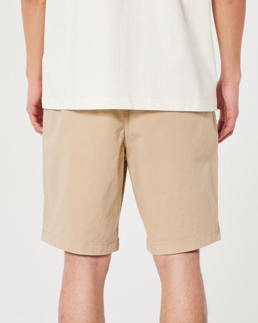 Hollister Pull-On Shorts aus Twill 23 cm in Natural für Herren