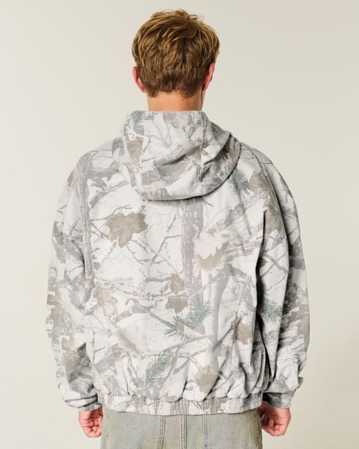 Hollister Gray Camo Skater Jacket for men